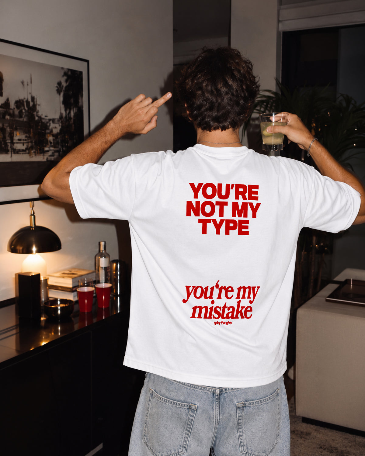 Heavy Oversized Tee - You’re not my type. You’re my mistake