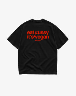 Heavy Oversized Tee - Eat P*ssy It's Vegan