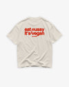 Heavy Oversized Tee - Eat P*ssy It's Vegan