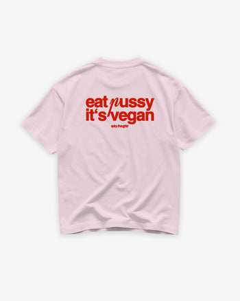 Heavy Oversized Tee - Eat P*ssy It's Vegan