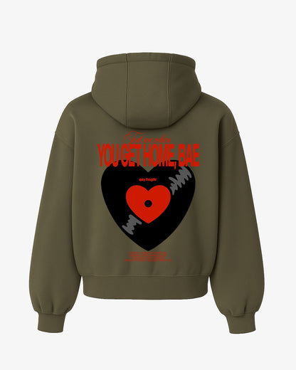 Oversized Hoodie - Text Me When You Get Home, Bae
