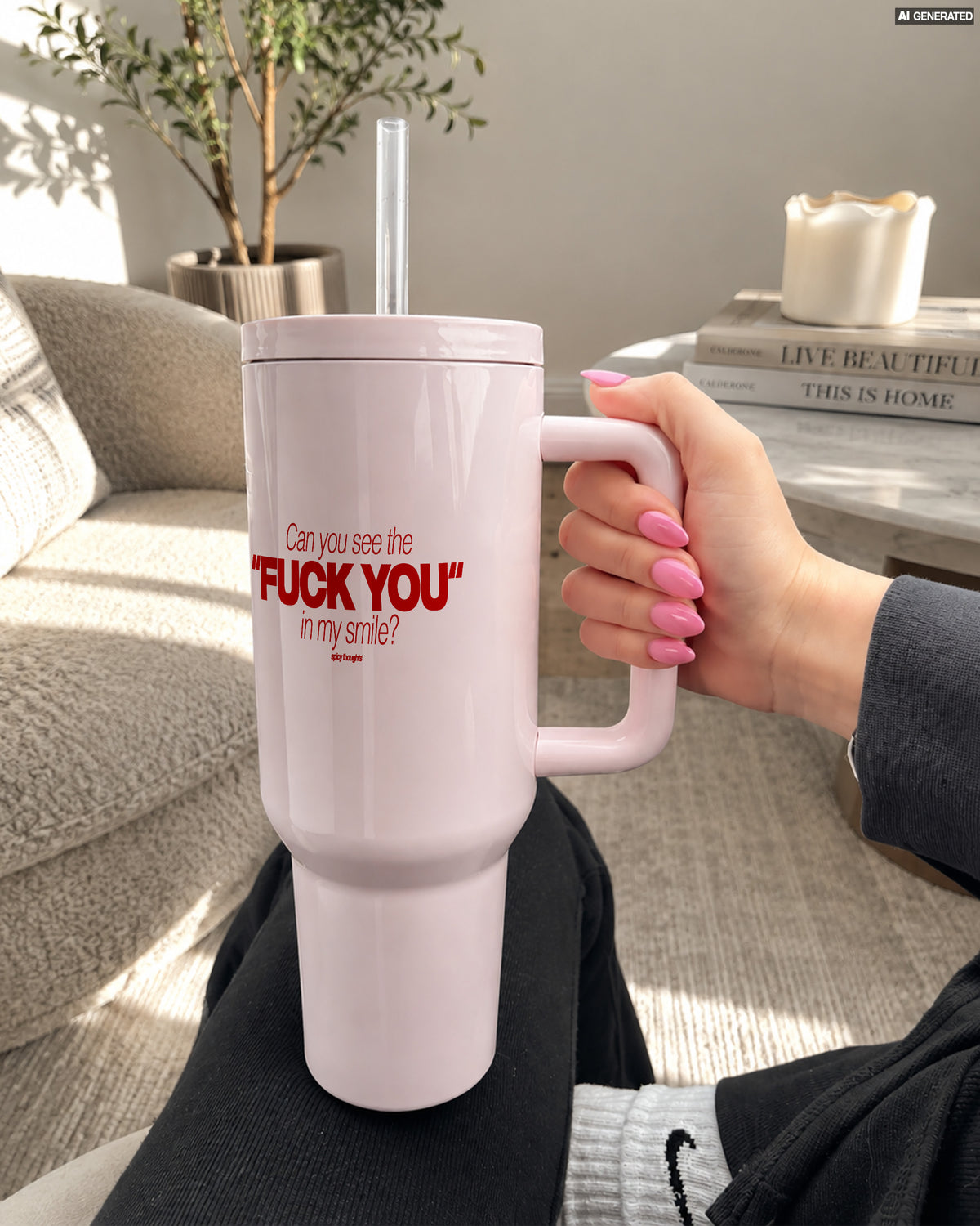 Stainless Steel Tumbler - Can You See The Fuck You In My Smile