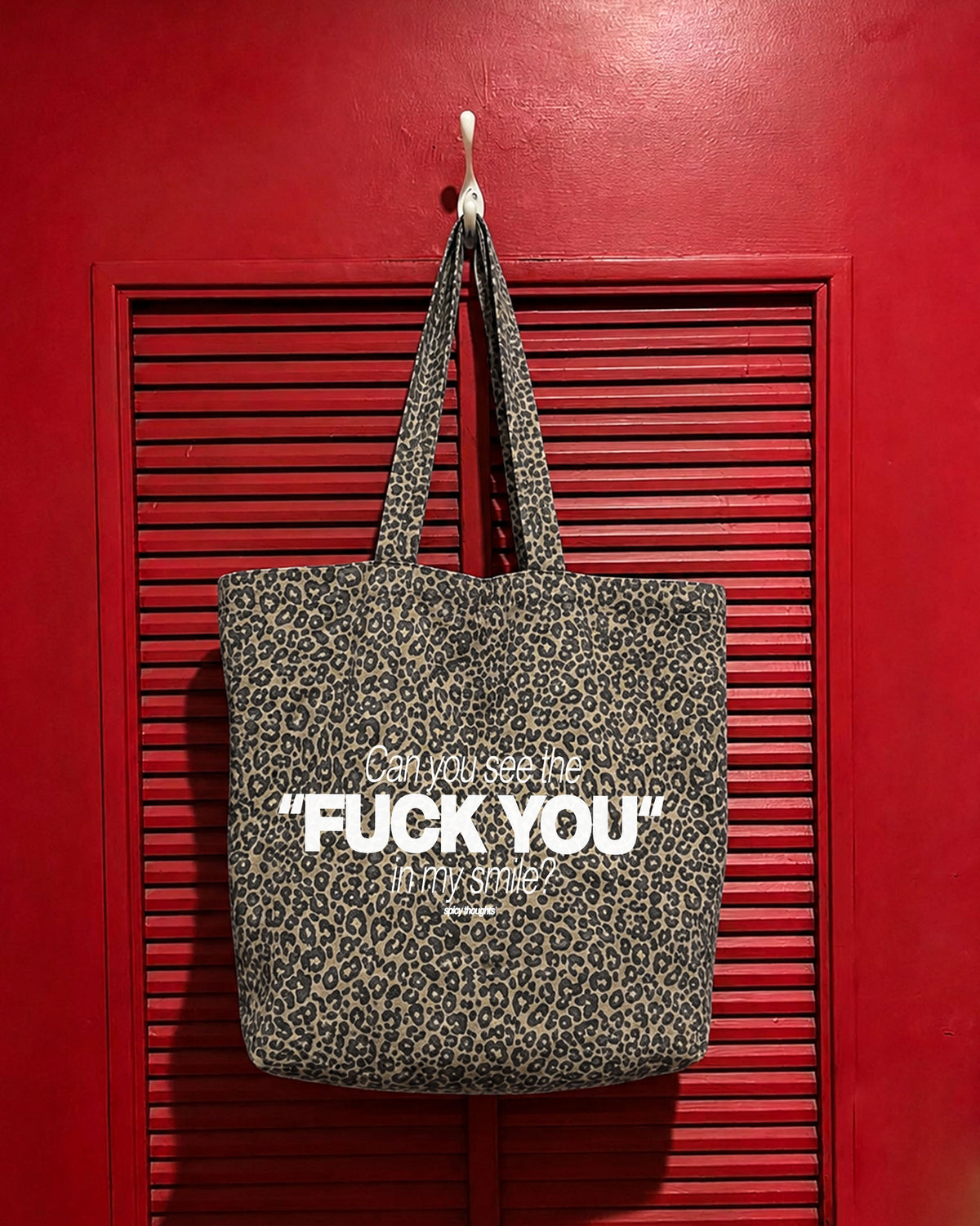 Tote Bag Leopard - Can You See The Fuck You In My Smile