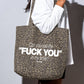 Tote Bag Leopard - Can You See The Fuck You In My Smile