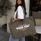 Tote Bag Leopard - Can You See The Fuck You In My Smile
