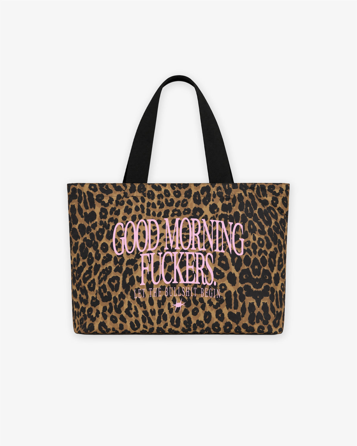 Premium Tote Bag Leopard - Good Morning Fuckers PINK