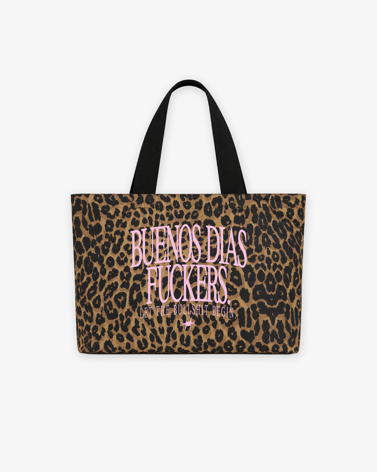 Premium Tote Bag Leopard - Buenos Dias Fuckers PINK