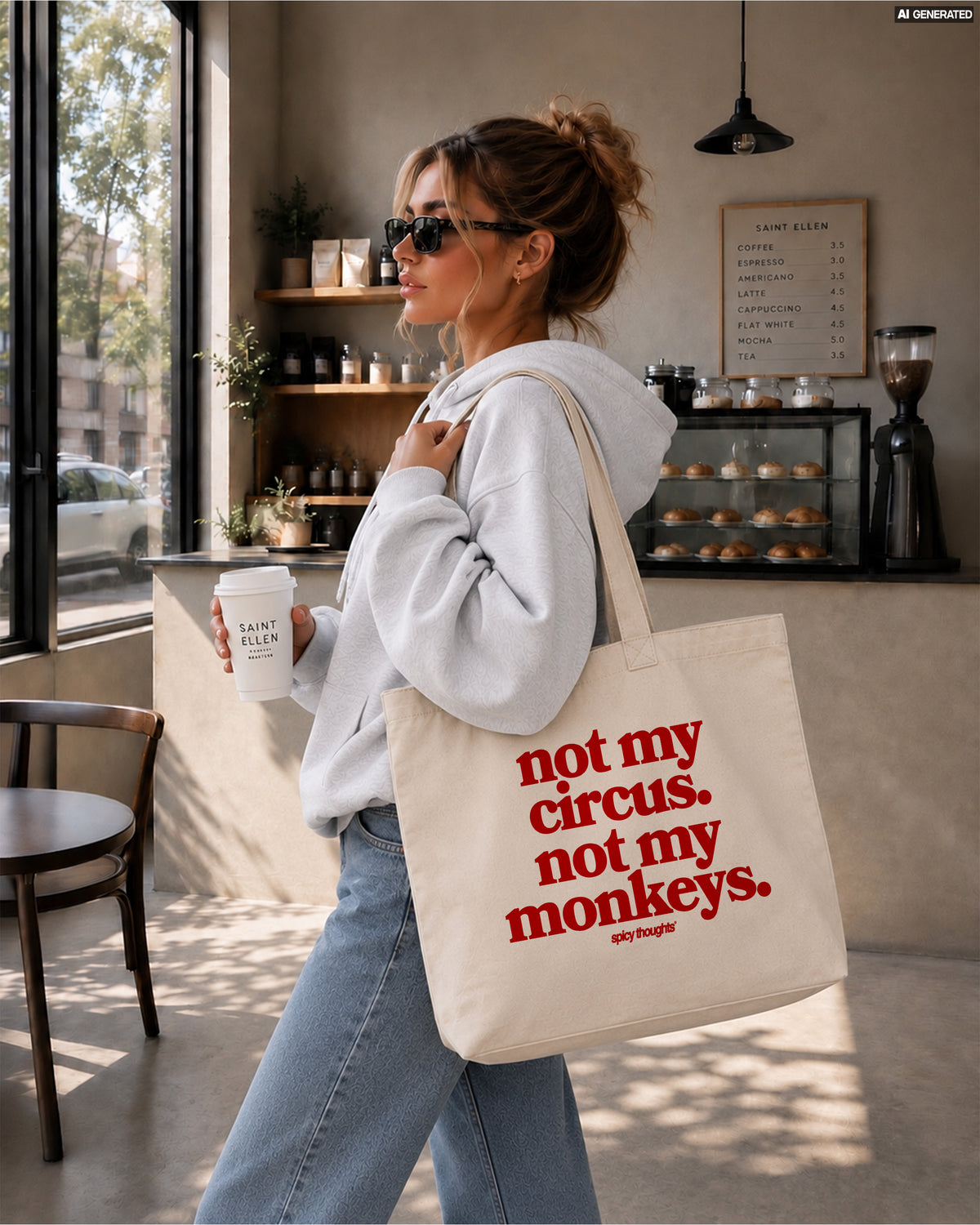 Tote Bag - Not my circus. Not my monkeys.