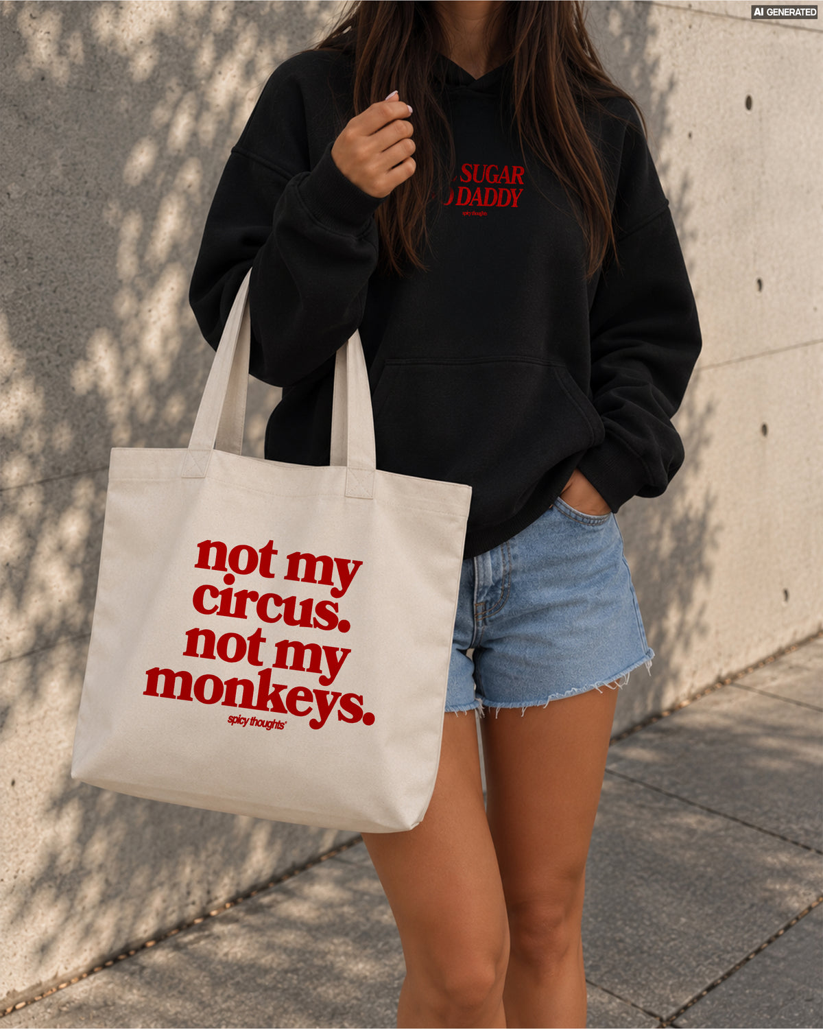 Tote Bag - Not my circus. Not my monkeys.