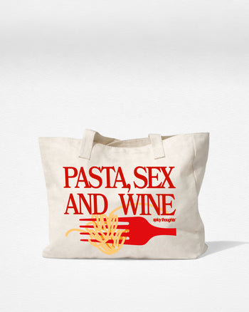 Tote Bag - Pasta Sex and Wine