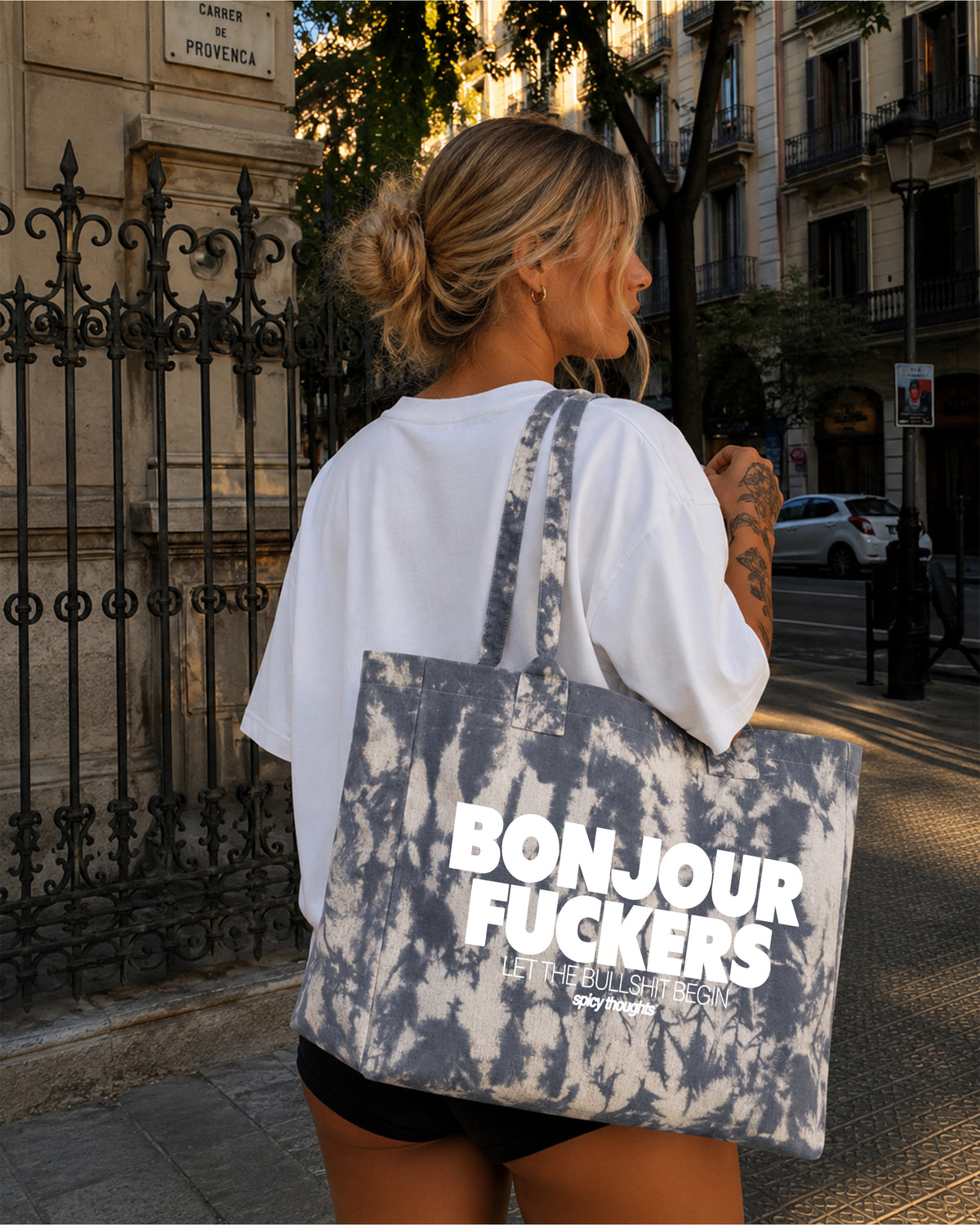 Tote Bag Tie-Dye - Bonjour Fuckers