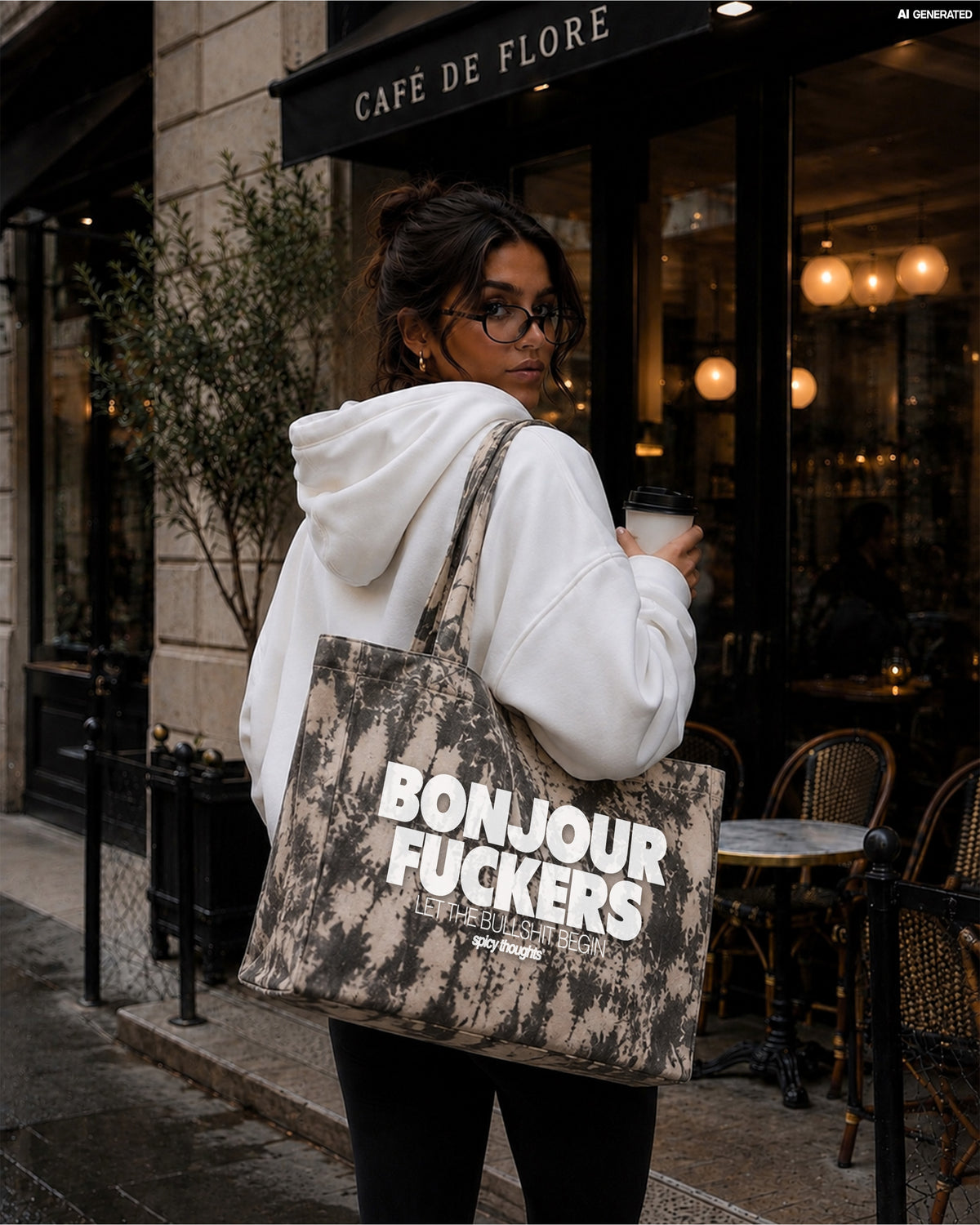Tote Bag Tie-Dye - Bonjour Fuckers