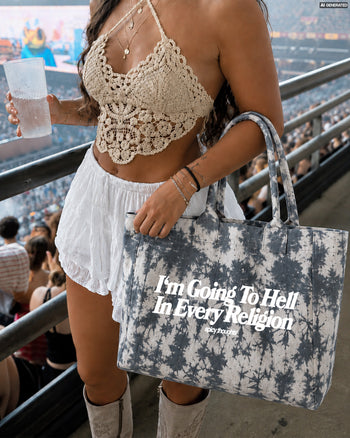 Tote Bag Tie-Dye - I’m Going To Hell In Every Religion