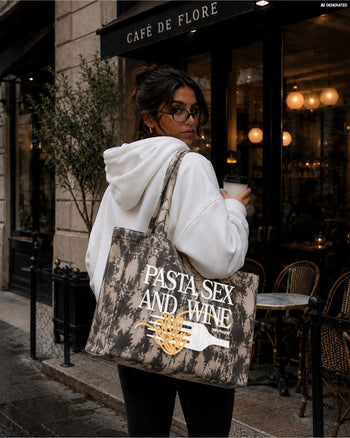 Tote Bag Tie-Dye - Pasta, Sex and Wine