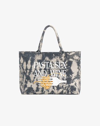Tote Bag Tie-Dye - Pasta, Sex and Wine