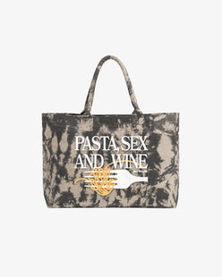 Tote Bag Tie-Dye - Pasta, Sex and Wine