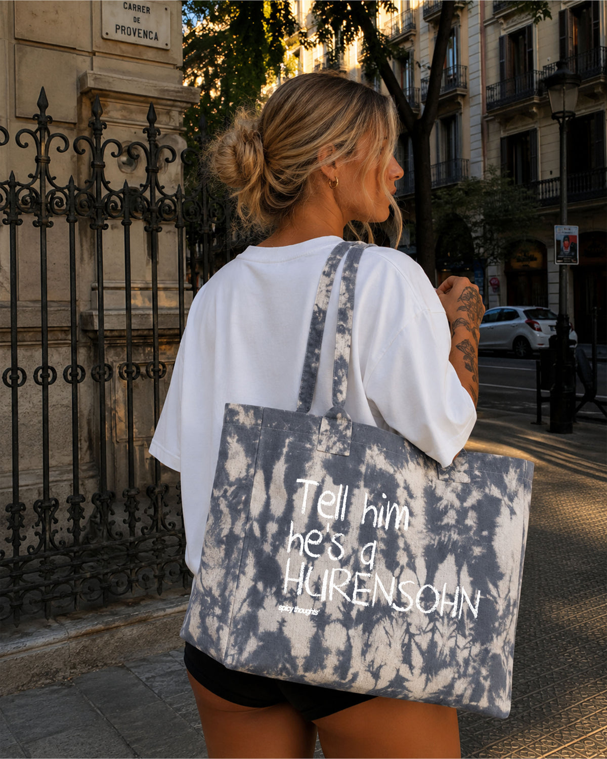 Tote Bag Tie-Dye - Tell Him He’s A Hurensohn