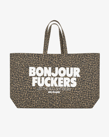 Tote Bag Leopard - Bonjour Fuckers