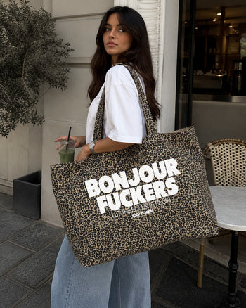 Tote Bag Leopard - Bonjour Fuckers
