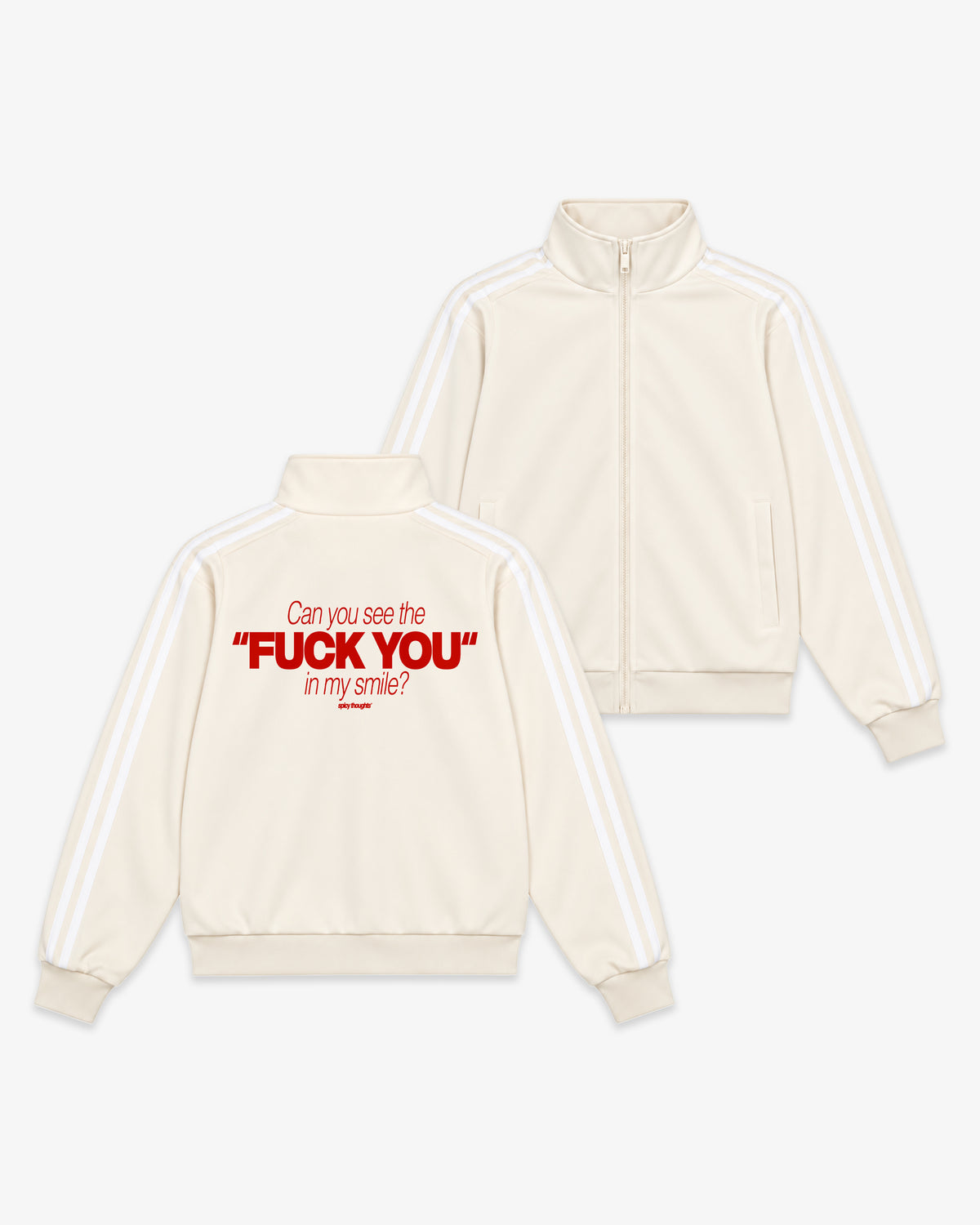 Track Jacket Stripe Girls - Can you see the “Fuck You” in my smile