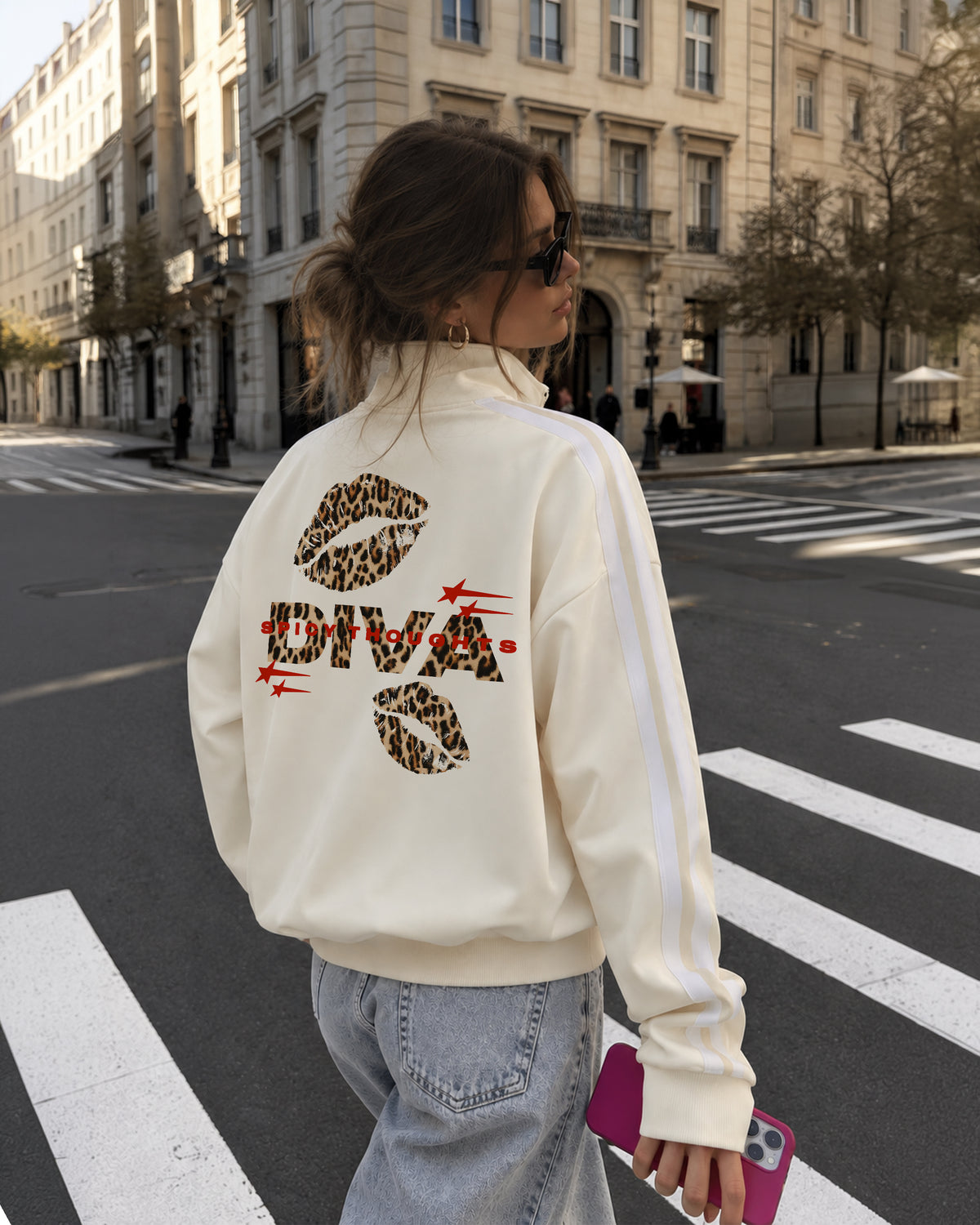 Track Jacket Stripe Girls - Diva Leopard Kiss