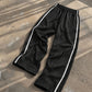 Wide Leg Track Pants Side Stripe