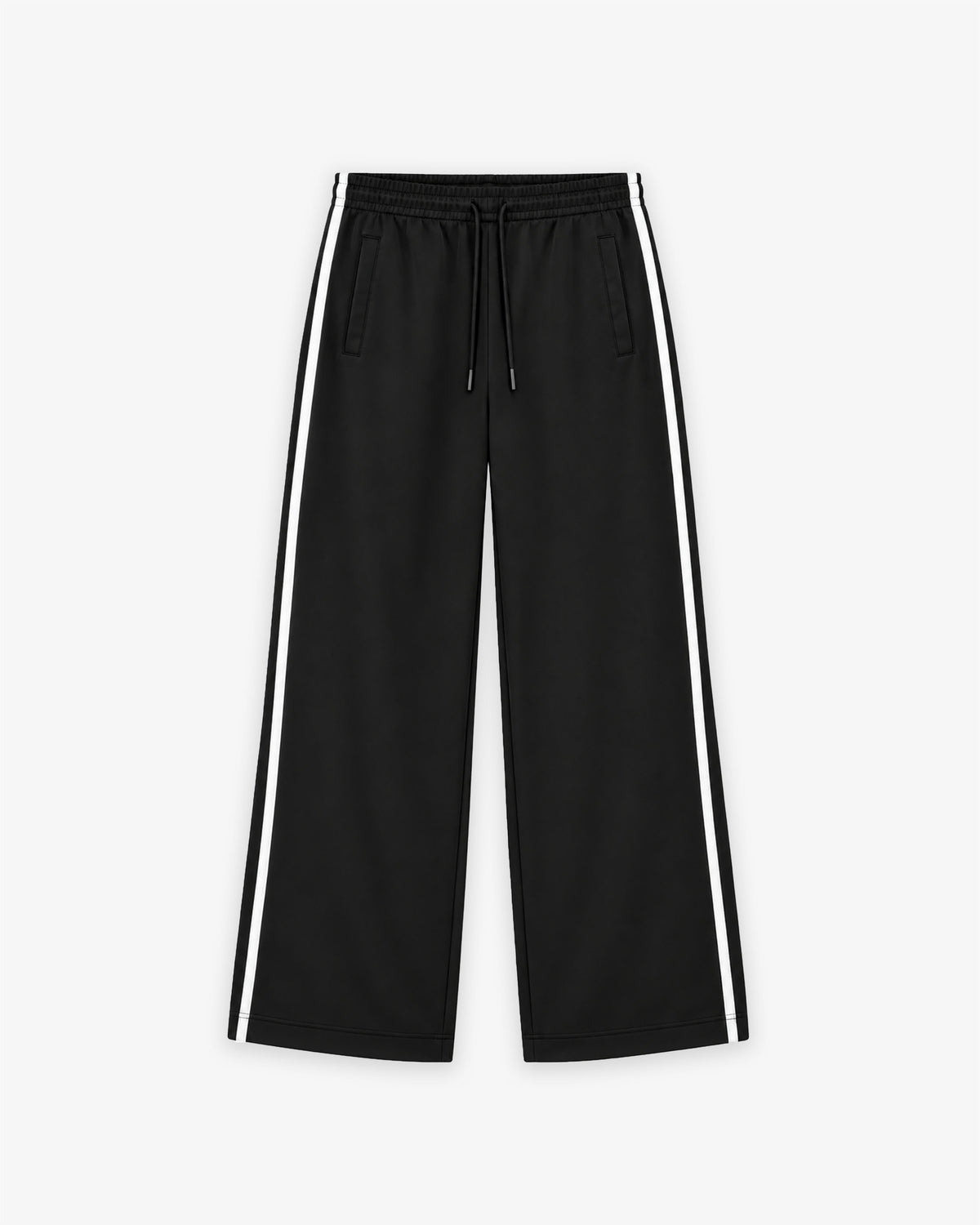Wide Leg Track Pants Side Stripe