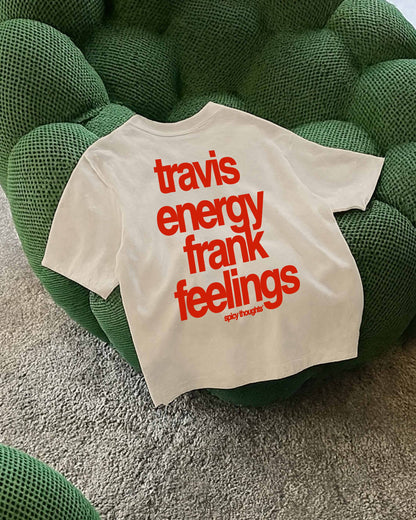 Heavy Oversized Tee - Travis Energy Frank Feelings