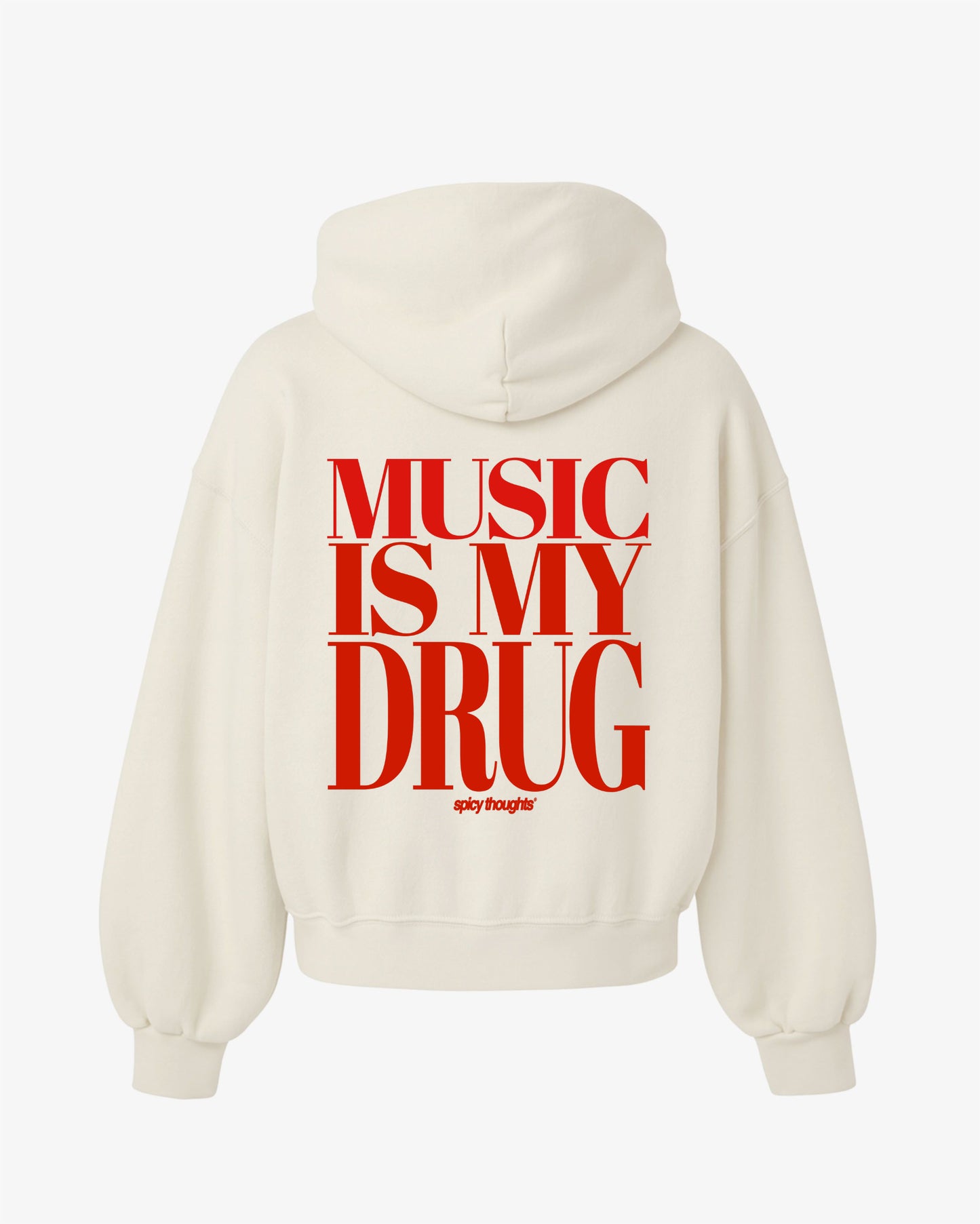 Oversized Hoodie Black - Music is my Drug