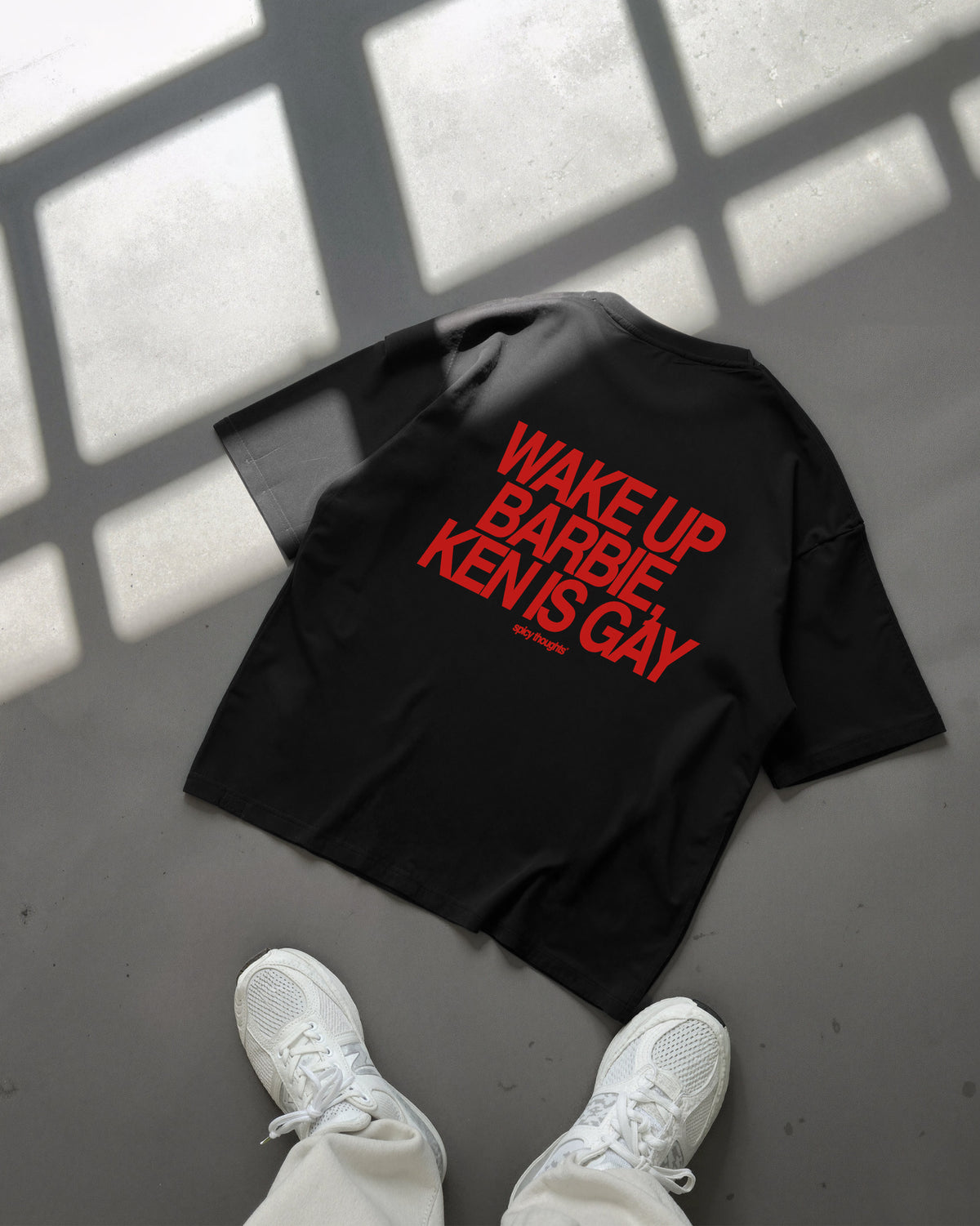 Heavy Oversized Tee - Wake Up Barbie, Ken Is Gay