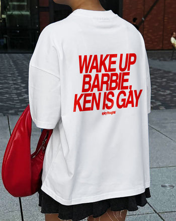 Heavy Oversized Tee - Wake Up Barbie, Ken Is Gay