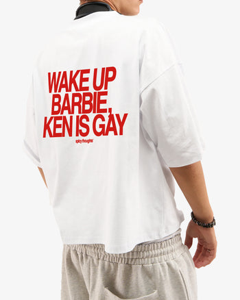Heavy Oversized Tee - Wake Up Barbie, Ken Is Gay
