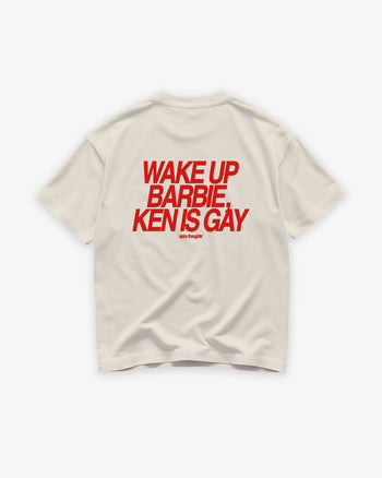 Heavy Oversized Tee - Wake Up Barbie, Ken Is Gay