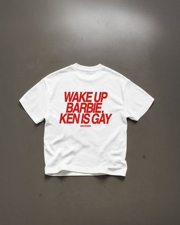Heavy Oversized Tee - Wake Up Barbie, Ken Is Gay