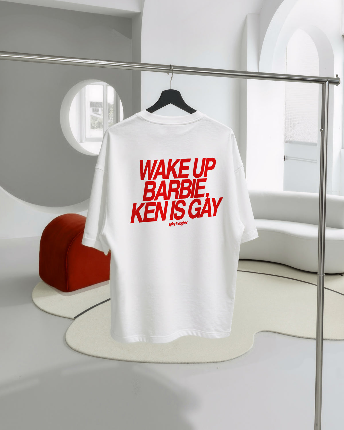 Heavy Oversized Tee - Wake Up Barbie, Ken Is Gay
