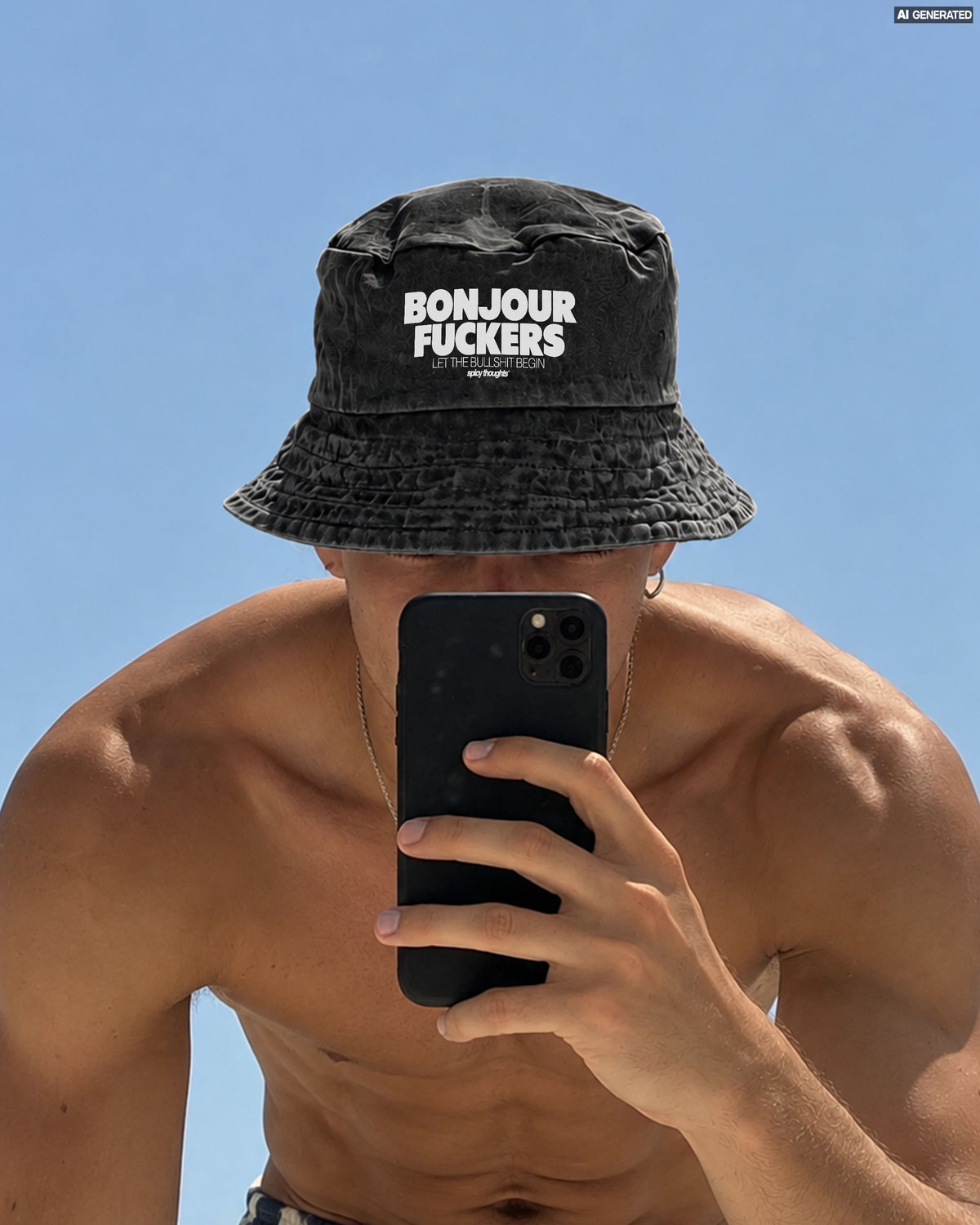 Bucket Hat Washed - Bonjour Fuckers