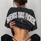 Heavy Oversized Tee Washed - Buenos Dias Fuckers Back Arch