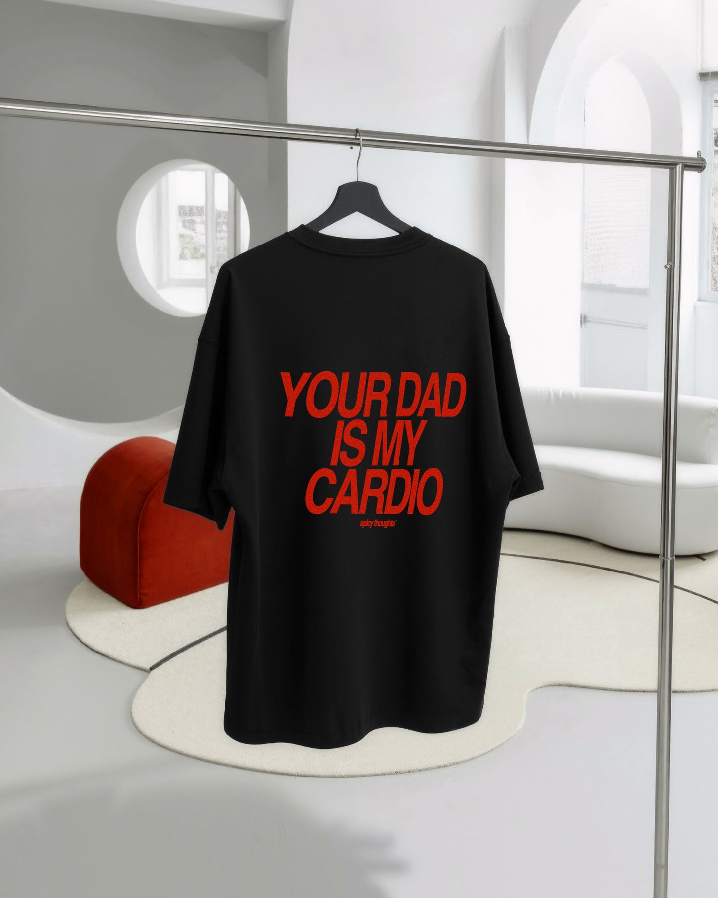 Heavy Oversized Tee - Your Dad Is My Cardio