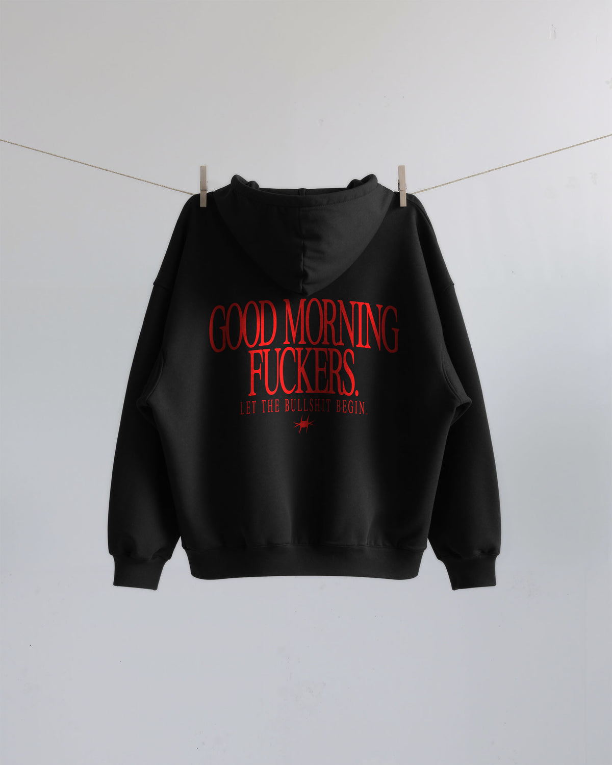 Oversized Zip Hoodie - Good Morning Fuckers