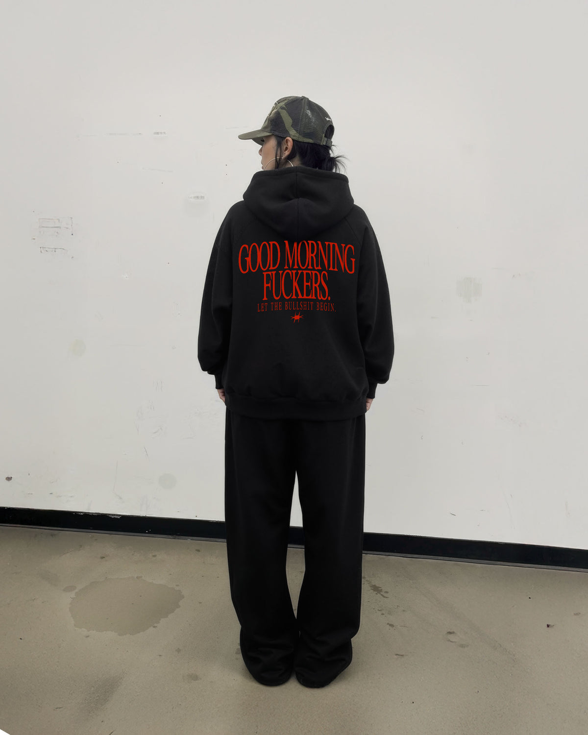 Oversized Zip Hoodie - Good Morning Fuckers