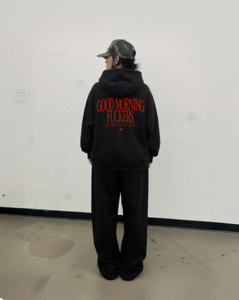 Oversized Zip Hoodie - Good Morning Fuckers