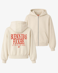 Oversized Zip Hoodie - Buenos Días Fuckers
