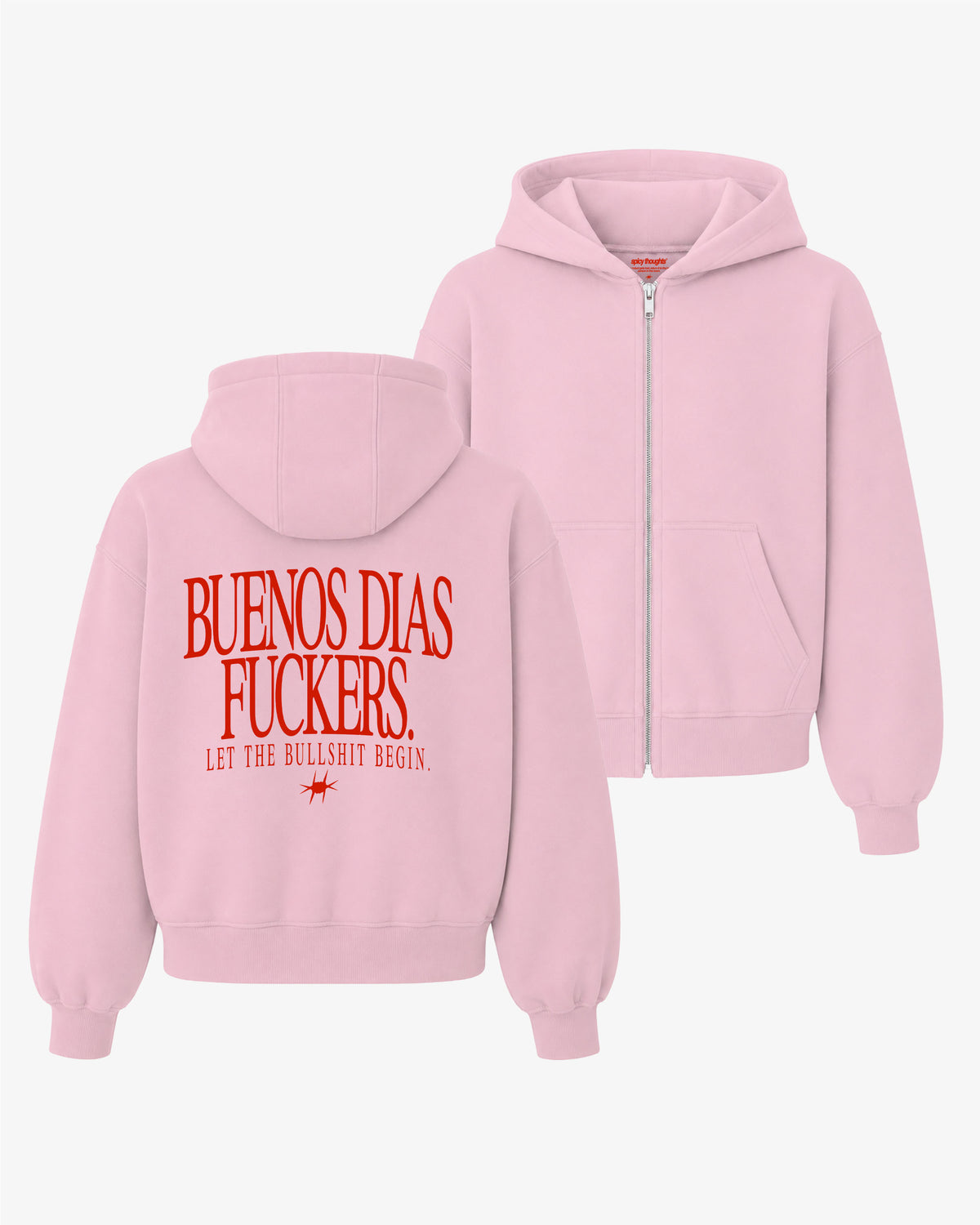 Oversized Zip Hoodie - Buenos Días Fuckers