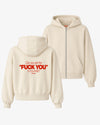 Oversized Zip Hoodie - Can You See The Fuck You In My Smile