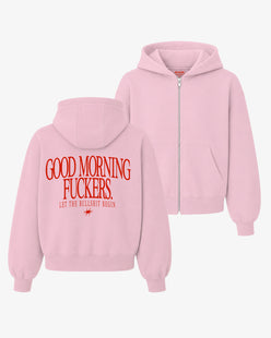 Oversized Zip Hoodie - Good Morning Fuckers