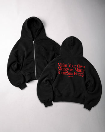 Oversized Zip Hoodie - Make Your Own Money