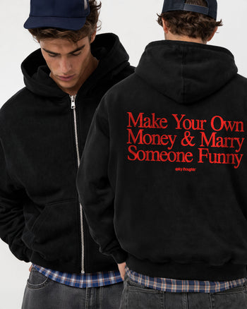 Oversized Zip Hoodie - Make Your Own Money