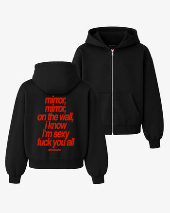 Oversized Zip Hoodie - Mirror, mirror on the wall