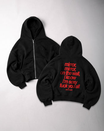 Oversized Zip Hoodie - Mirror, mirror on the wall