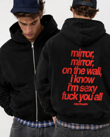 Oversized Zip Hoodie - Mirror, mirror on the wall